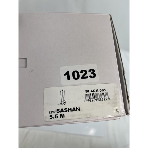 GUESS Boots Womens Size 5.5M Black Suede GWSASHAN Western Knee High Heel - Picture 11 of 12